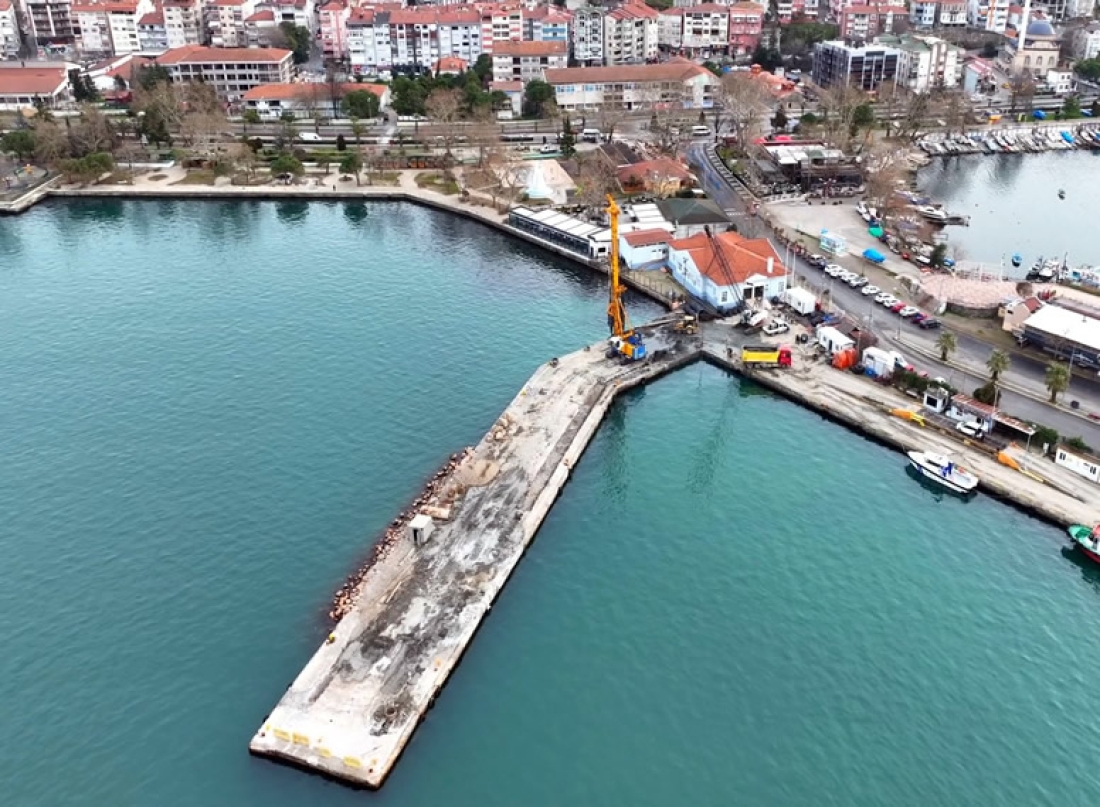 Bozhane Limanı’nda Güçlendirme Çalışmaları Devam Ediyor