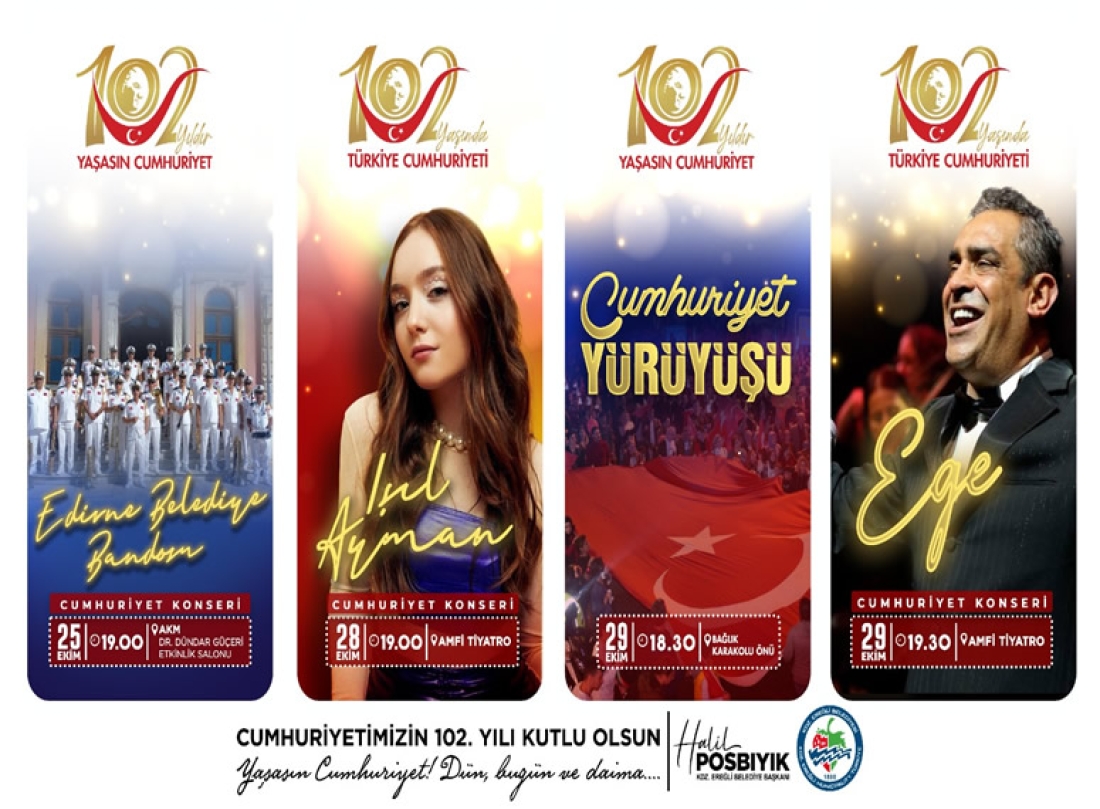 Cumhuriyetin 102. Yılı, Kdz. Ereğli’de Coşkuyla Kutlanacak