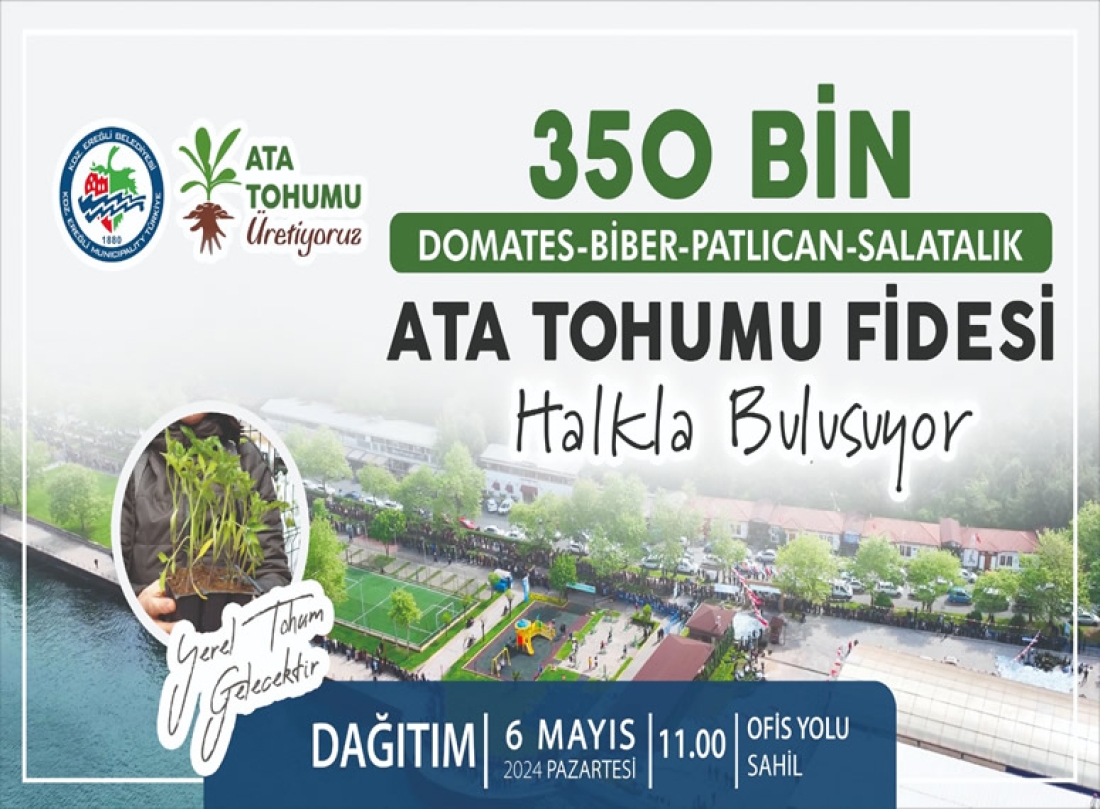 Kdz. Ereğli Belediyesi, 350 Bin Ata Tohumu Fidesi Dağıtacak