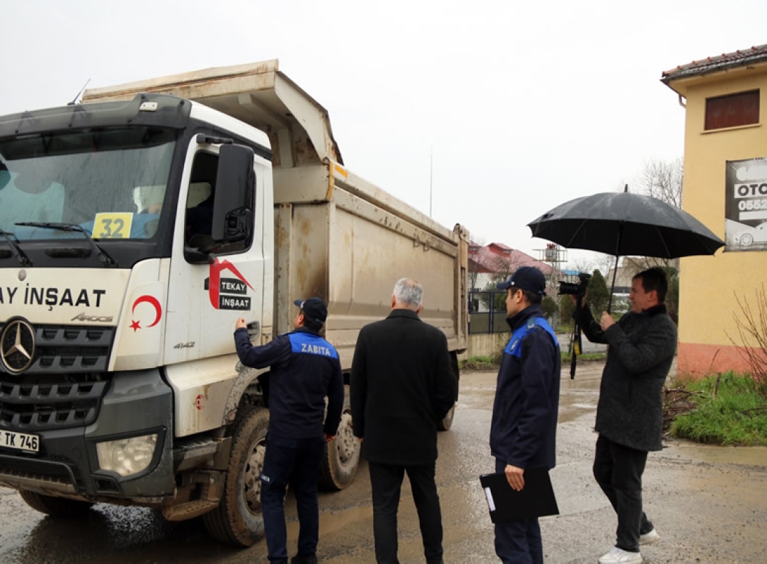 Kdz. Ereğli Belediyesi, Hafriyat Kamyonlarına Müdahale Etti