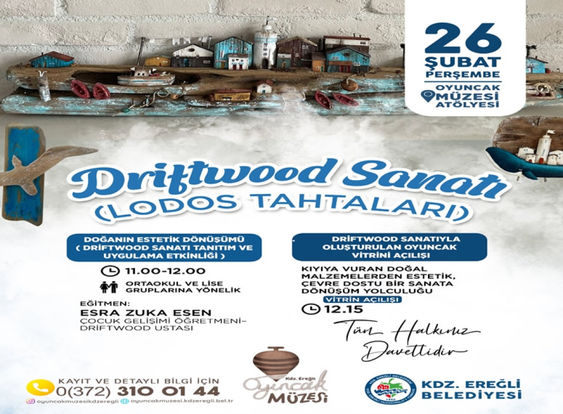 Kdz.Ereğli Belediyesi Oyuncak Müzesi’nde hem yeni bir sanat anlayışı hem de geri dönüşümün estetiğine tanıklık edeceğimiz bir vitrin açılışı sizleri bekliyor.. .