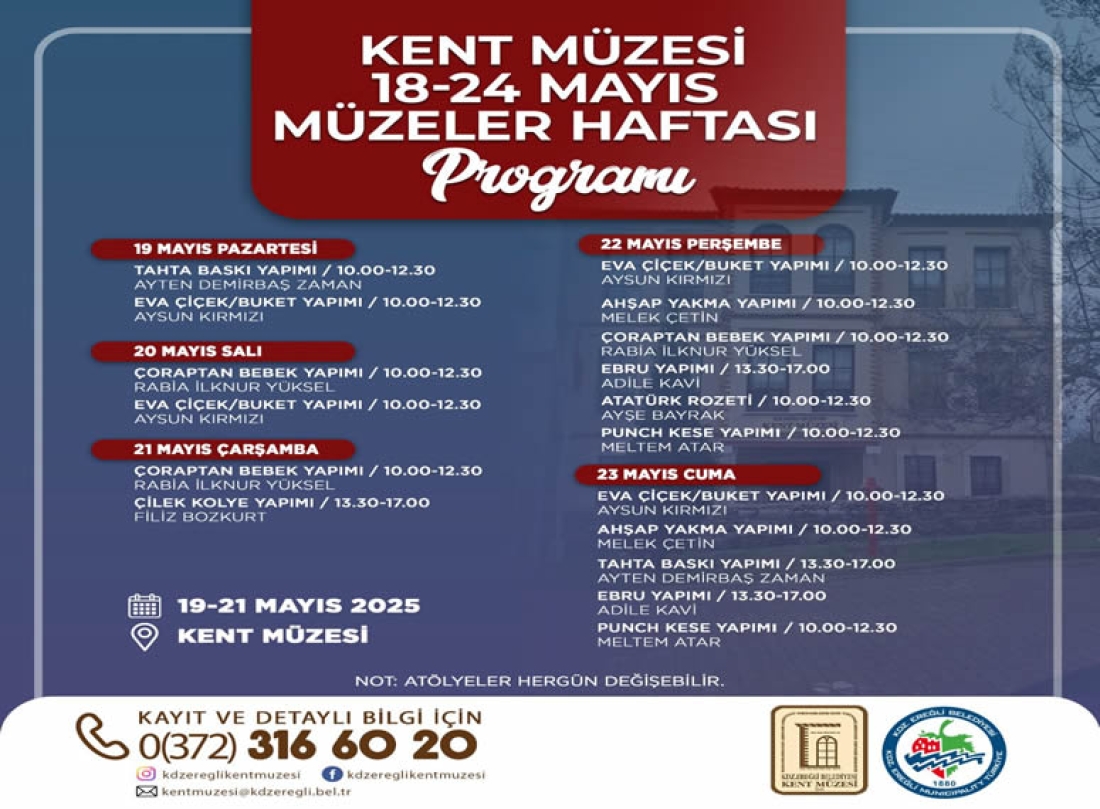 Müzeler Haftası Kent Müzesi’nde Dolu Dolu Geçecek