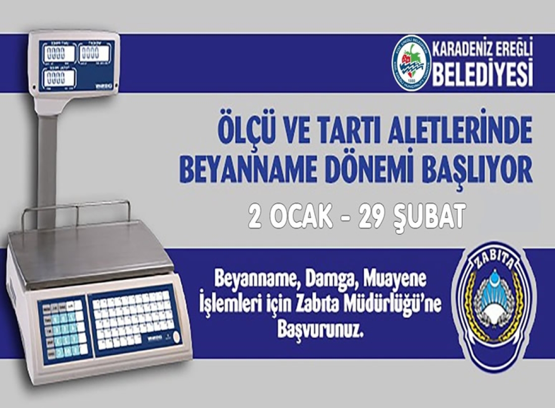 Ölçü Ve Tartı Aletlerinde Beyanname Dönemi Başladı