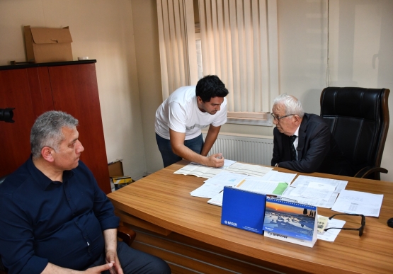 Başkan Posbıyık, Şantiye Personelini Ziyaret Etti