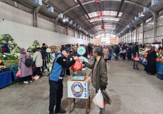 Kdz. Ereğli’de Pazar Poşetlerini Birde Zabıta Tartıyor