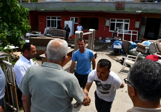 Başkan Halil Posbıyık, Sel Bölgesinde İncelemelerde Bulundu