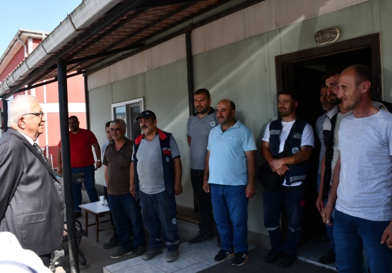 Başkan Posbıyık, Şantiye Personelini Ziyaret Etti