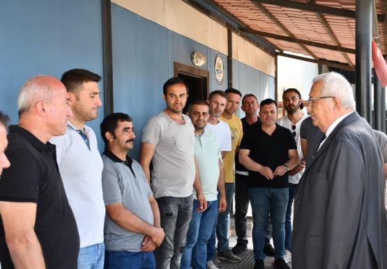 Başkan Posbıyık, Şantiye Personelini Ziyaret Etti