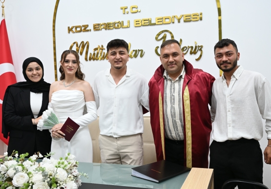 06.06.2026 Tarihine Yoğun İlgi: Kdz. Ereğli'de 38 Çift Dünyaevine Girdi