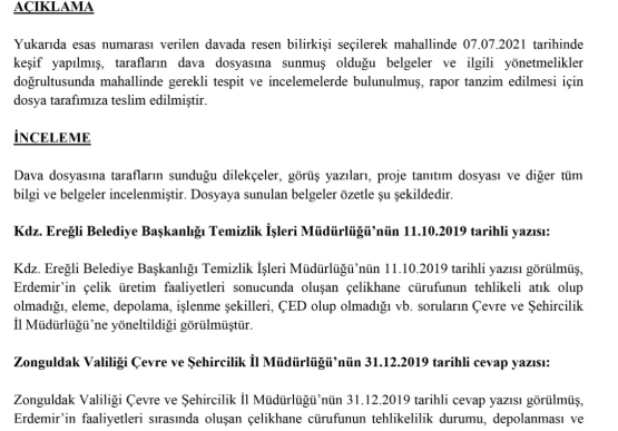 Başkan Posbıyık: Cüruf Tesisine Karşı Yasal Mücadelemizi Sürdürüyoruz
