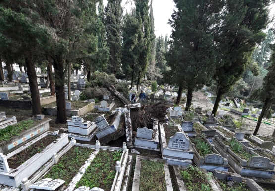 Kdz. Ereğli’de, Fırtınada Hasar Gören Mezarların Tespitleri Yapılıyor