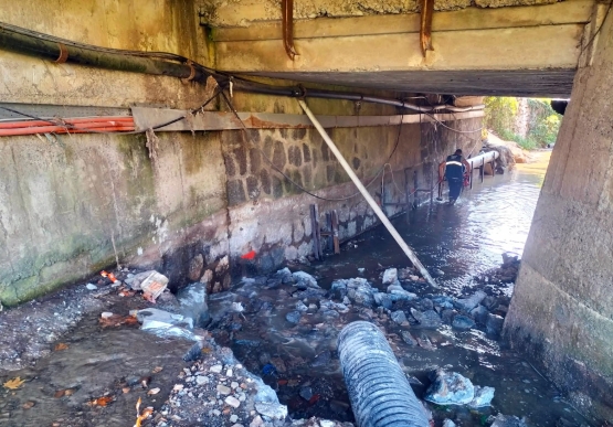 Süleymanlar’da Menfez Temizlendi, Kanalizasyon Hatları Yenilendi