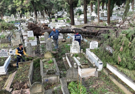 Kdz. Ereğli’de, Fırtınada Hasar Gören Mezarların Tespitleri Yapılıyor