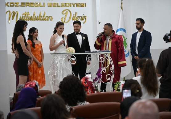 06.06.2026 Tarihine Yoğun İlgi: Kdz. Ereğli'de 38 Çift Dünyaevine Girdi