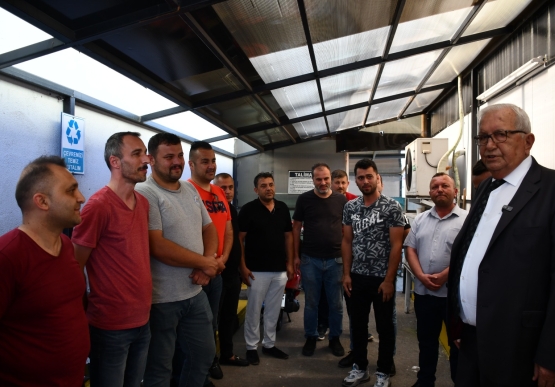 Başkan Posbıyık, Şantiye Personelini Ziyaret Etti