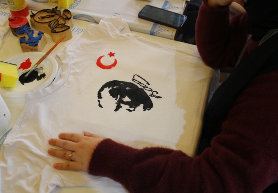 Atatürk Odaklı Tahta Baskı Atölyesinde Anlamlı Anlar