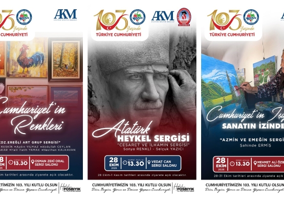 Kdz. Ereğli Belediyesi’nden Cumhuriyet Bayramı’na Özel Üç Sergi