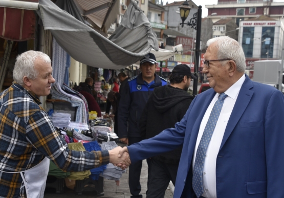 Başkan Posbıyık, Un Pazarı Esnafını Ziyaret Etti