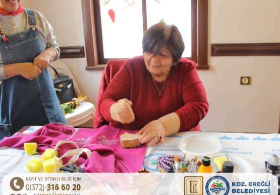 Kdz. Ereğli Belediyesi Kent Müzesi'nden Anneler Günü İkinci Günde de Devam Etti Özel Tahta Baskı Atölyesi: "Desende Sevgi, Baskıda Anne İzi"