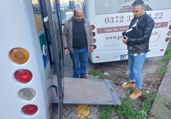 Kdz. Ereğli’de Halk Otobüsleri Denetlendi