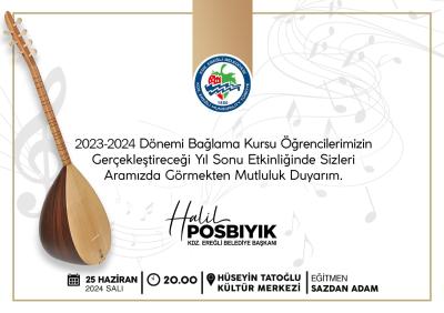 Bağlama Kursiyerlerinden Yıl Sonu Etkinliği